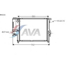 

Радиатор системы охлаждения AVA QUALITY COOLING BW2121