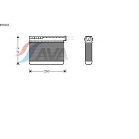 

Радиатор отопителя AVA QUALITY COOLING BW6166