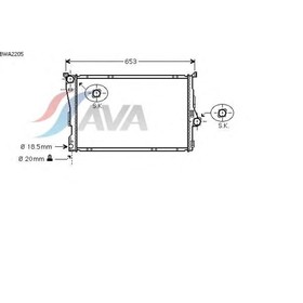 

Радиатор системы охлаждения AVA QUALITY COOLING BWA2205