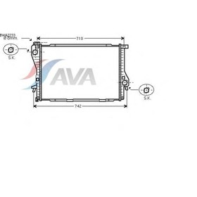 

Радиатор системы охлаждения AVA QUALITY COOLING BWA2233