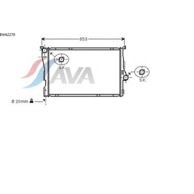 

Радиатор системы охлаждения AVA QUALITY COOLING BWA2278