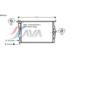 

Радиатор системы охлаждения AVA QUALITY COOLING BWA2291