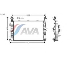 

Радиатор системы охлаждения AVA QUALITY COOLING OL2345