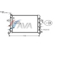

Радиатор системы охлаждения AVA QUALITY COOLING OL2482