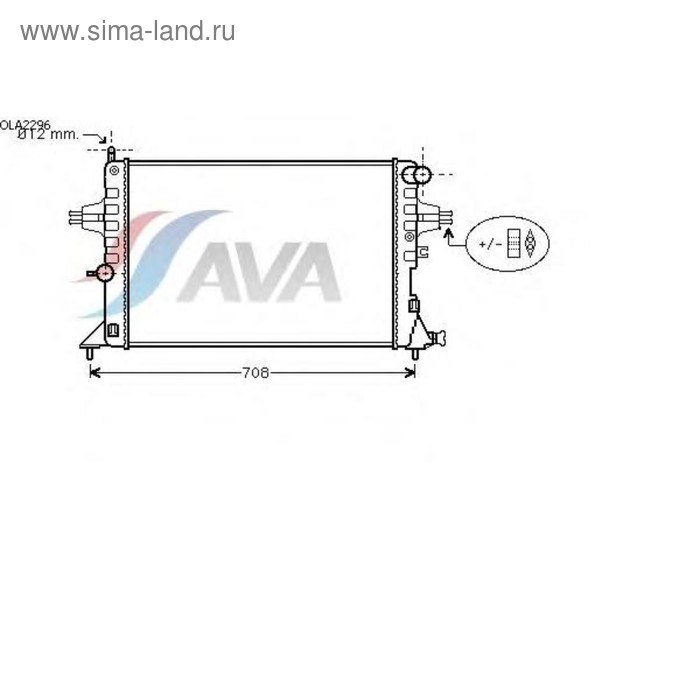 Радиатор системы охлаждения AVA QUALITY COOLING OLA2296