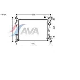 

Радиатор системы охлаждения AVA QUALITY COOLING OLA2408