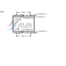 

Радиатор системы охлаждения AVA QUALITY COOLING PE2300