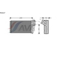 

Радиатор отопителя AVA QUALITY COOLING PEA6227