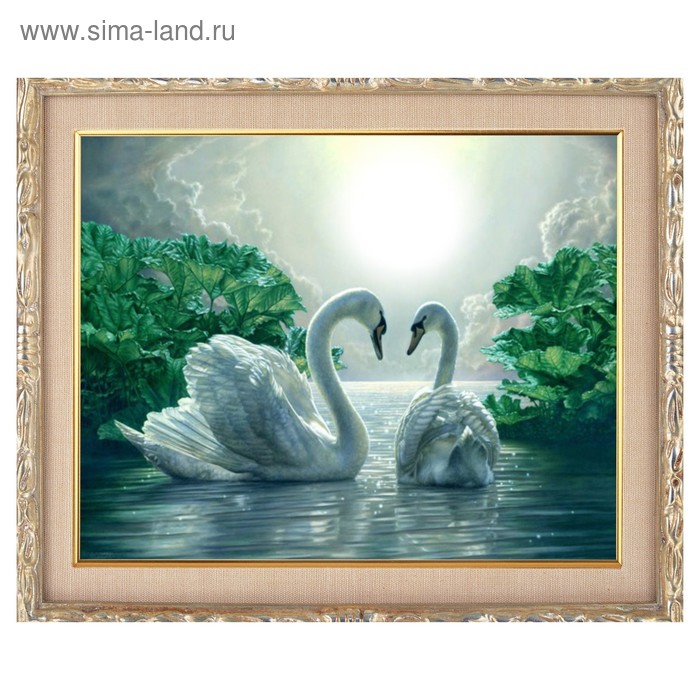 

Алмазная мозаика «Лебединая верность» 50 × 40, 39 цветов