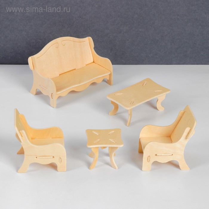 цена 3D-модель сборная деревянная Чудо-Дерево «Мебель»