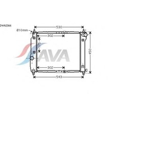 

Радиатор системы охлаждения AVA QUALITY COOLING DWA2066