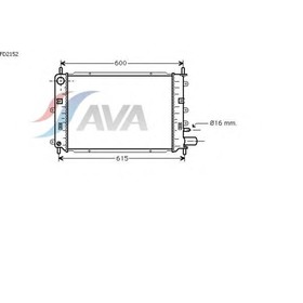 

Радиатор системы охлаждения AVA QUALITY COOLING FD2152
