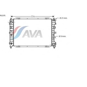 

Радиатор системы охлаждения AVA QUALITY COOLING FD2375