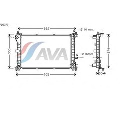 

Радиатор системы охлаждения AVA QUALITY COOLING FD2379