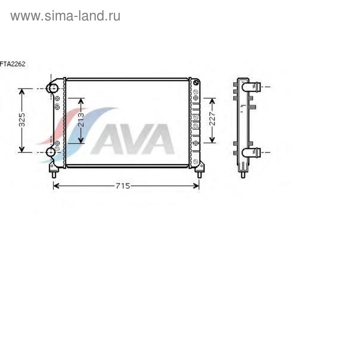 Радиатор системы охлаждения AVA QUALITY COOLING FTA2262