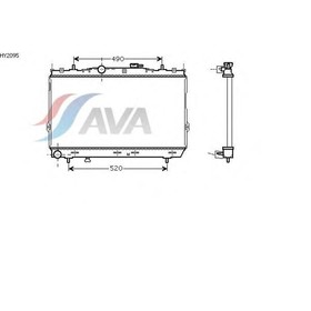 

Радиатор системы охлаждения AVA QUALITY COOLING HY2095