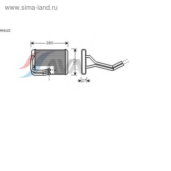 Радиатор отопителя AVA QUALITY COOLING HY6122