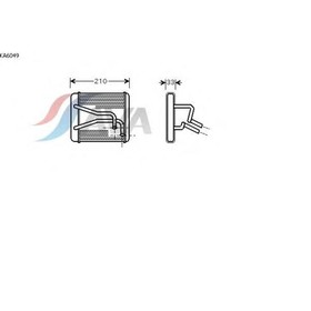 

Радиатор отопителя AVA QUALITY COOLING KA6049