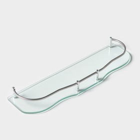 Полка для ванной комнаты, 40×11×4 см, металл, стекло Ош