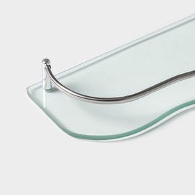 Полка для ванной комнаты, 40×11×4 см, металл, стекло от Сима-ленд