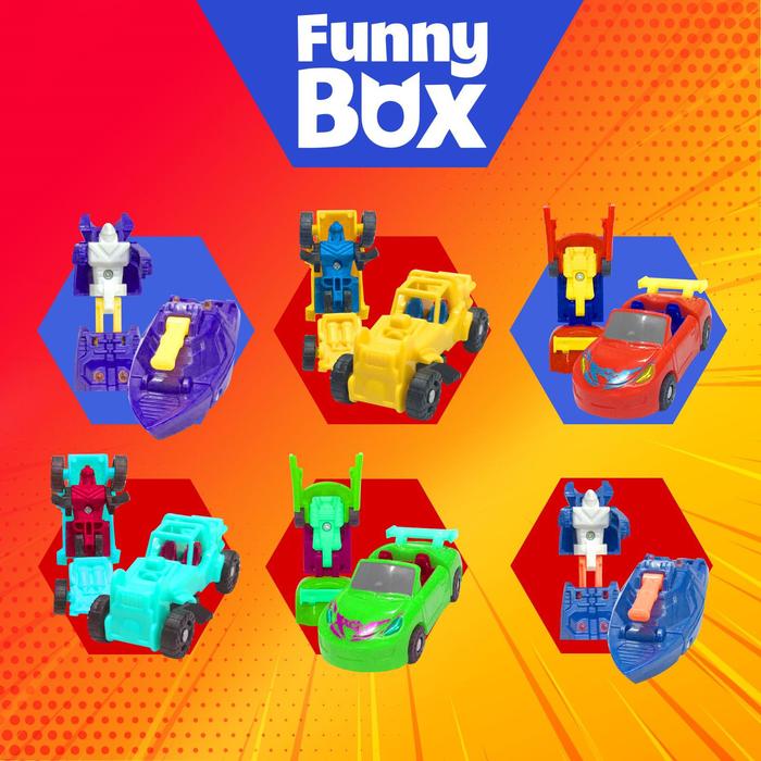 фото Набор для детей funny box «трансформеры» набор: карточка, фигурка, лист наклеек, микс woow toys