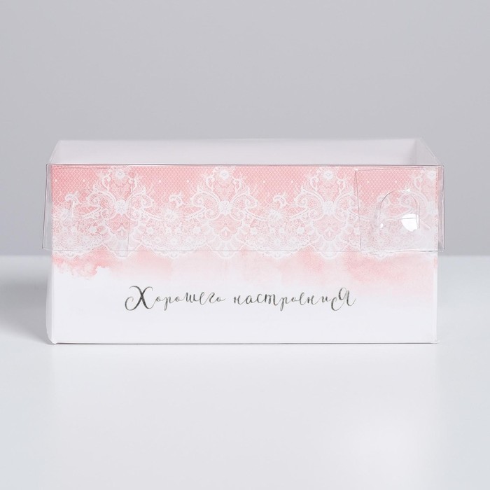 

Коробка на 2 капкейка «Хорошего настроения», 16 × 8 × 7.5 см