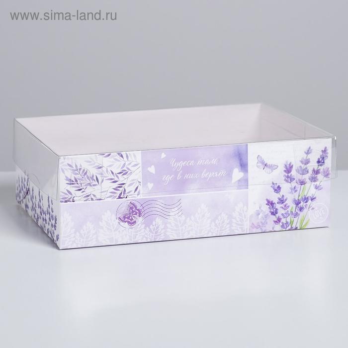 

Коробка под 6 капкейков «Чудеса там, где в них верят», 23 × 16 × 7.5 см
