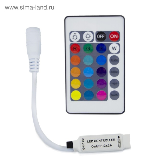 

Мини-контроллер Apeyron Electrics для RGB ленты 12 В, 6 А, пульт ДУ