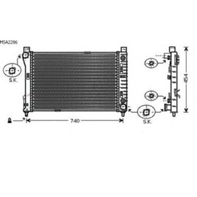 

Радиатор системы охлаждения AVA QUALITY COOLING MSA2286