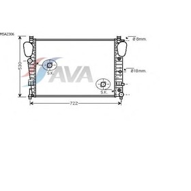 

Радиатор системы охлаждения AVA QUALITY COOLING MSA2306