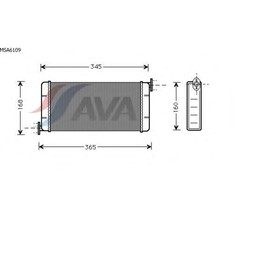 

Радиатор отопителя AVA QUALITY COOLING MSA6109