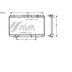 

Радиатор системы охлаждения AVA QUALITY COOLING MTA2101