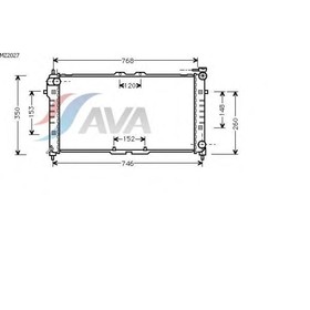 

Радиатор системы охлаждения AVA QUALITY COOLING MZ2027