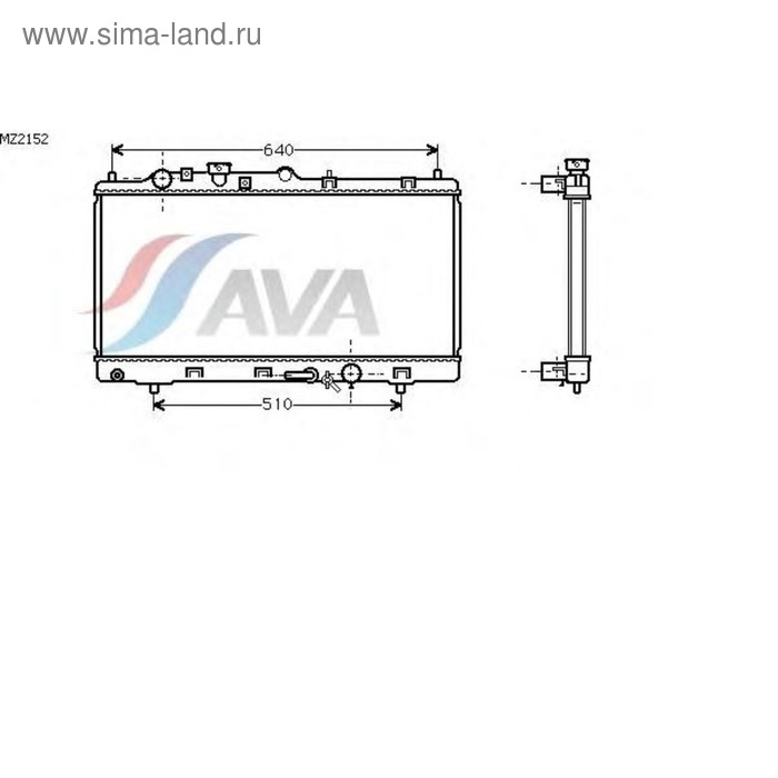 Радиатор системы охлаждения AVA QUALITY COOLING MZ2152