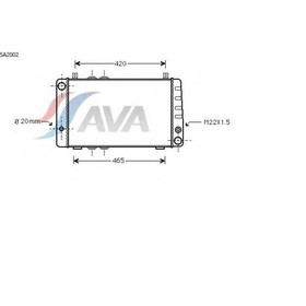 

Радиатор системы охлаждения AVA QUALITY COOLING SA2002