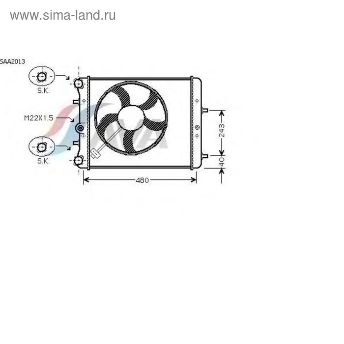 Радиатор системы охлаждения AVA QUALITY COOLING SAA2013