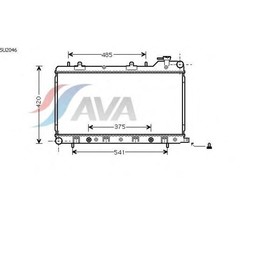 

Радиатор системы охлаждения AVA QUALITY COOLING SU2046