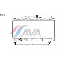 

Радиатор системы охлаждения AVA QUALITY COOLING TO2141