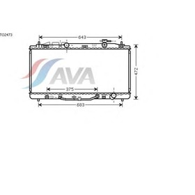 

Радиатор системы охлаждения AVA QUALITY COOLING TO2473