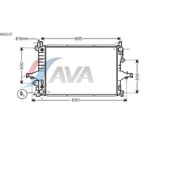

Радиатор системы охлаждения AVA QUALITY COOLING VO2117