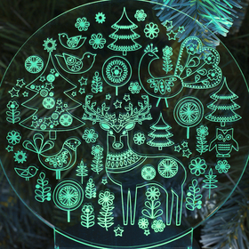 

Подставка световая "Новогодние фигурки", USB, AА*3 (не в компл), 10 LED, RGB