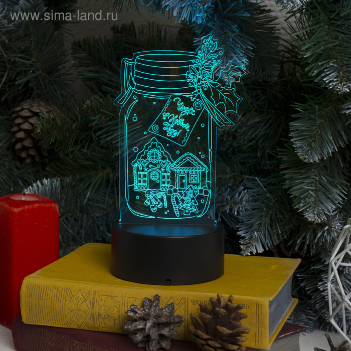 фото Подставка световая "чудес в новом году", usb, aа*3 (не в компл), rgb, 10 led luazon lighting