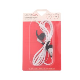 

Наушники LuazON LV-150, вакуумные, с креплением, провод плоский, серебристые