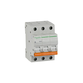 

Выключатель автоматический Schneider Electric серия Домовой ВА63, 3п, 63 А, х-ка С, 4.5 кА