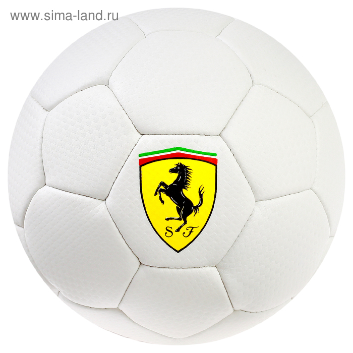 фото Мяч футбольный ferrari, размер 2, pu, цвет белый