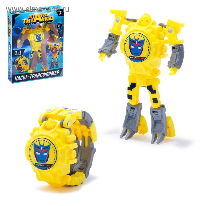 фото Робот «часы», трансформируется, с индикацией времени, цвет жёлтый woow toys