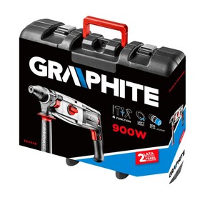

Перфоратор GRAPHITE 58G528, 900 Вт, 4 режима, SDS+, 5000 уд/мин, 3.4 Дж, доп. патрон, кейс