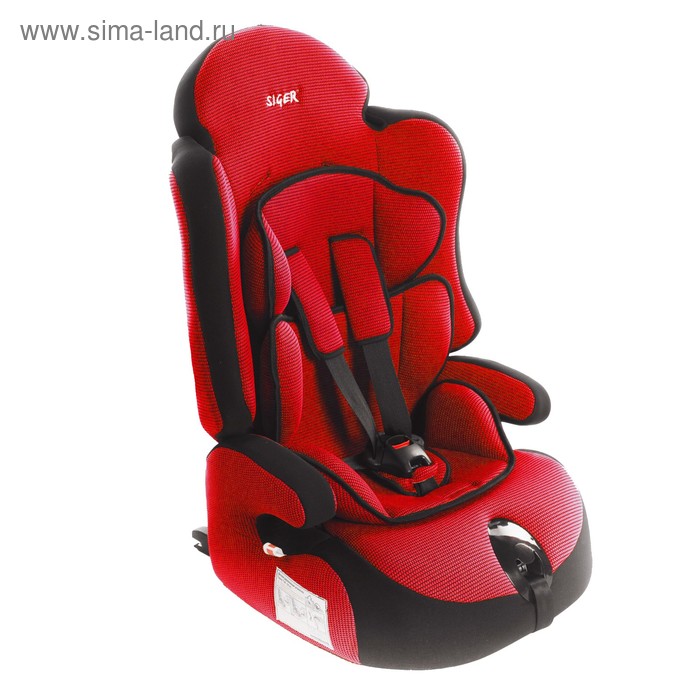 

Автокресло детское Siger «Прайм», Isofix, группа 1/2/3, цвет красный