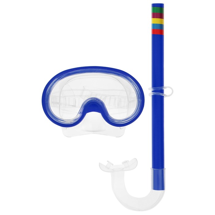 Набор для плавания детский ONLYTOP: маска, трубка, цвета МИКС набор для плавания spark wave snorkel mask маска трубка от 14 лет цвета микс 24068