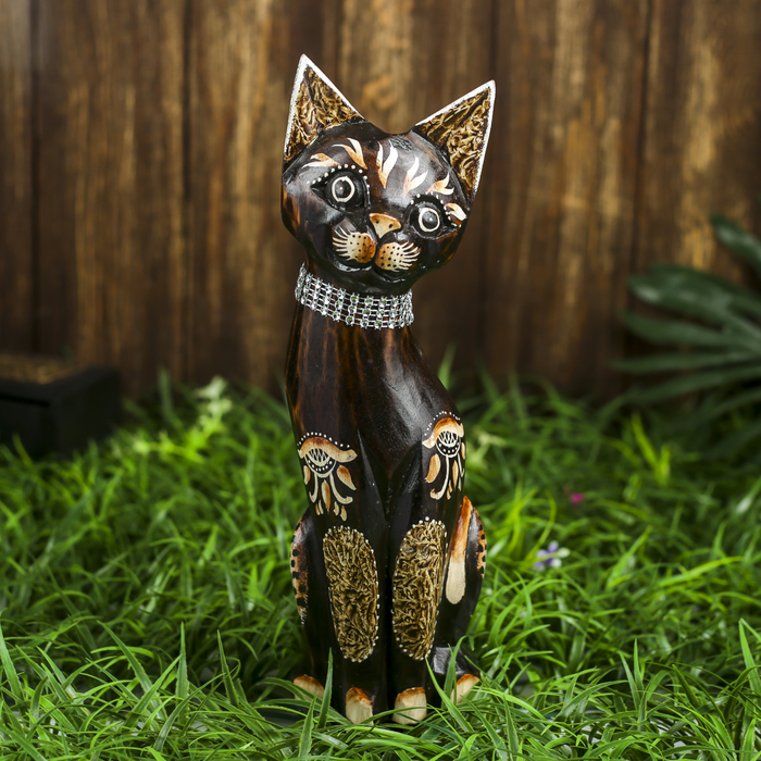 Интерьерный сувенир "Кошка с ошейником" 30 см